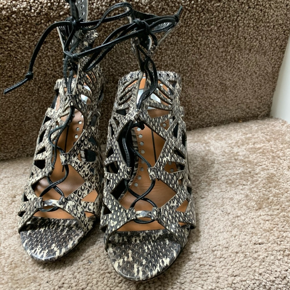 Dolce Vita black white high heel sandals size 8